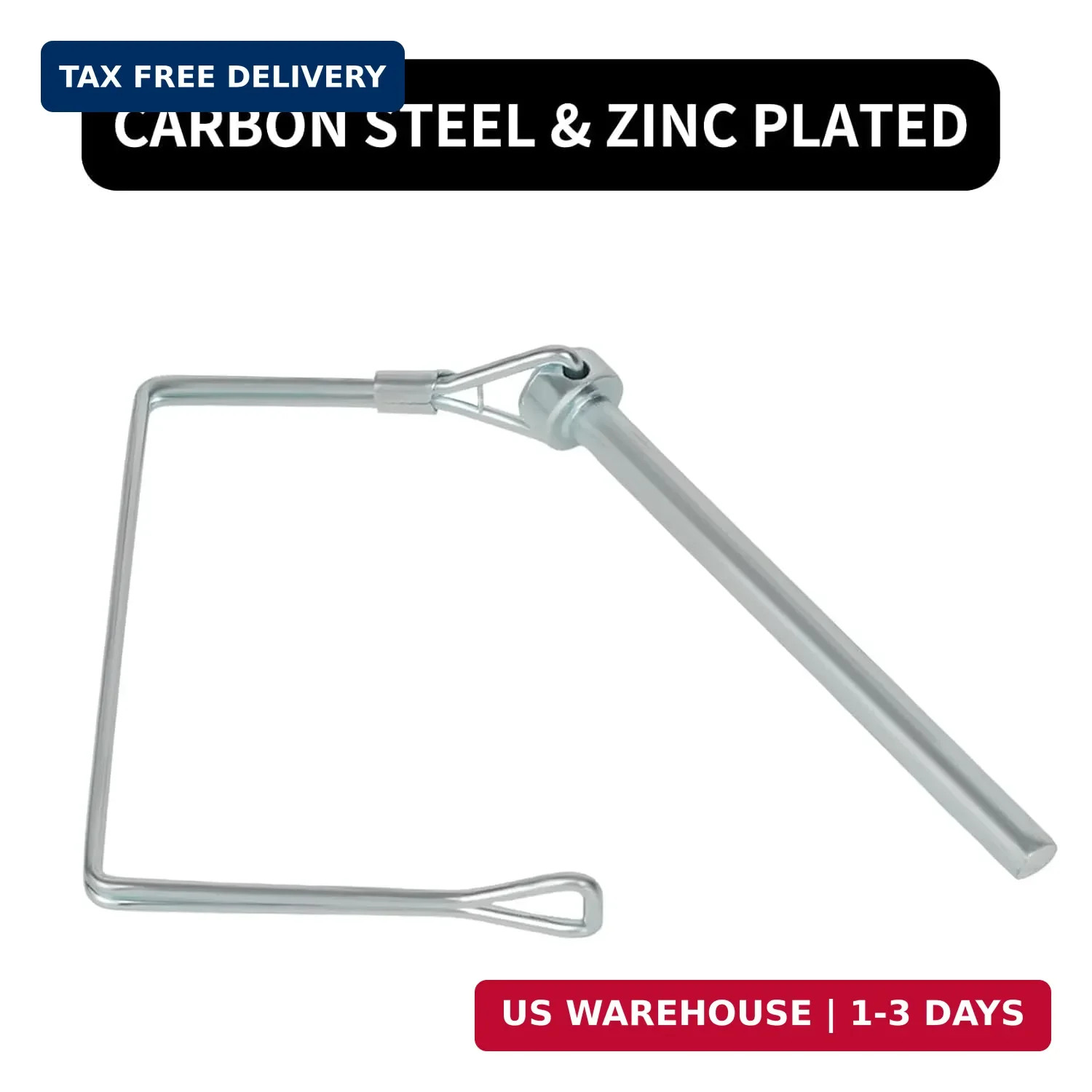 2 Pack Premium Safety Coupler Pin 1/4″ x 3.15″(6.3mm x 80mm) High-Quality Traile