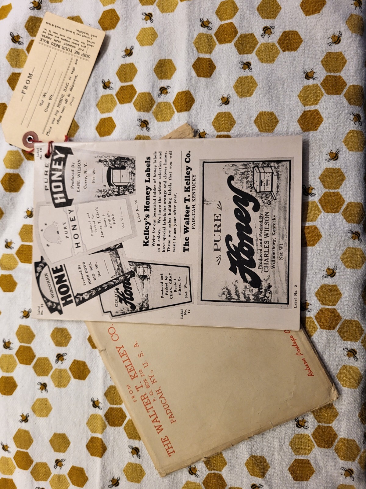 1948 Walter T. Kelley Bee Supply Catalogue w/ envelope, order form and wax tag