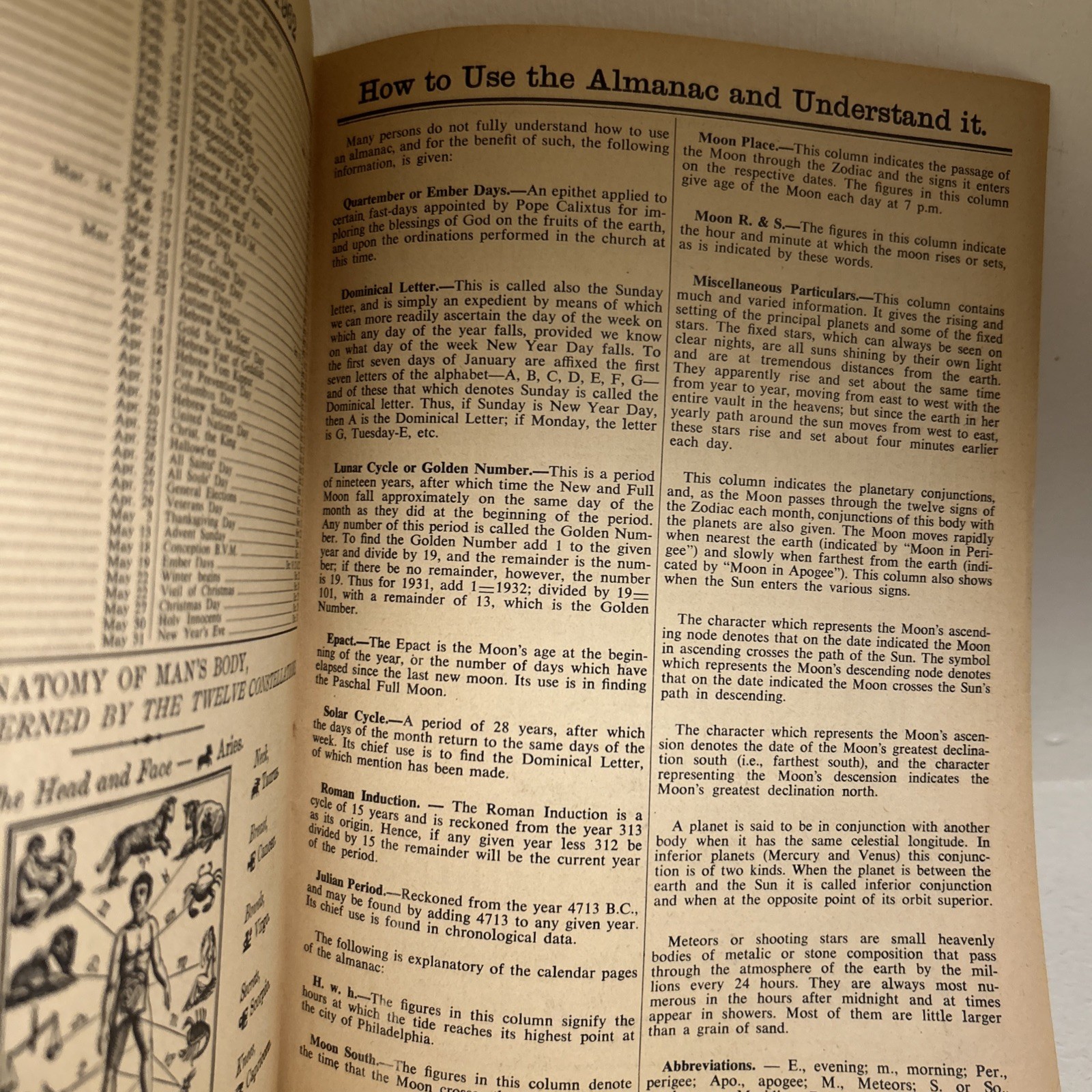 Vintage 1962 John Baer’s Sons Agricultural Almanac Lancaster PA Farmers Almanac