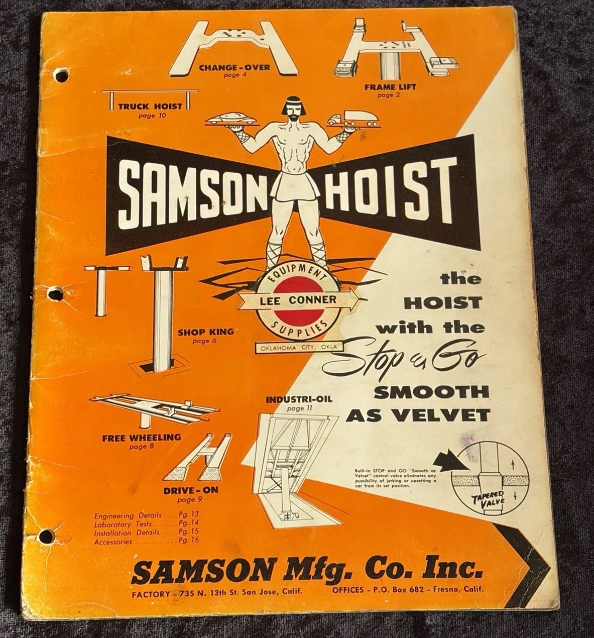 Vintage Original Samson Mfg Hoist Catalog Platform Industrial Equipment Supplies