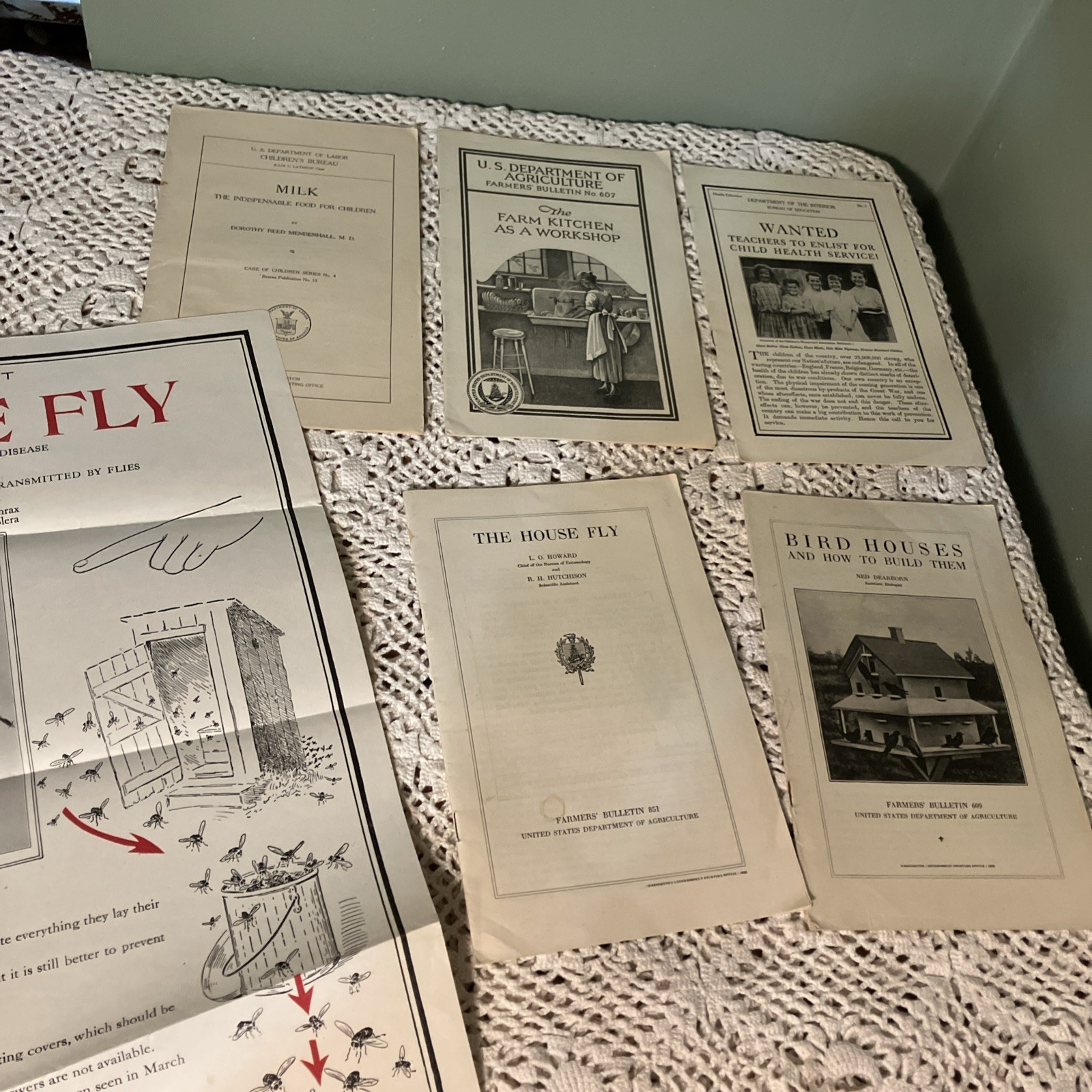 Departments of US Government Antique 1900’s & 20’s Bulletin’s Pamphlet’s -C