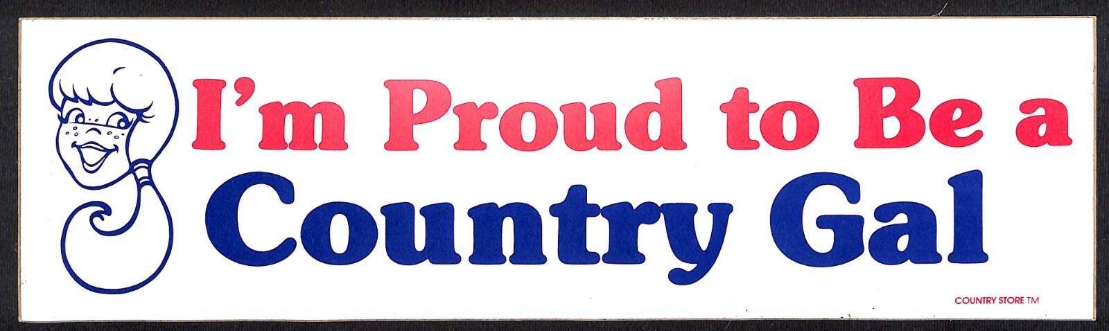 “I’m Proud to be a Country Girl” Cute Funny Farming Bumper Sticker VGC