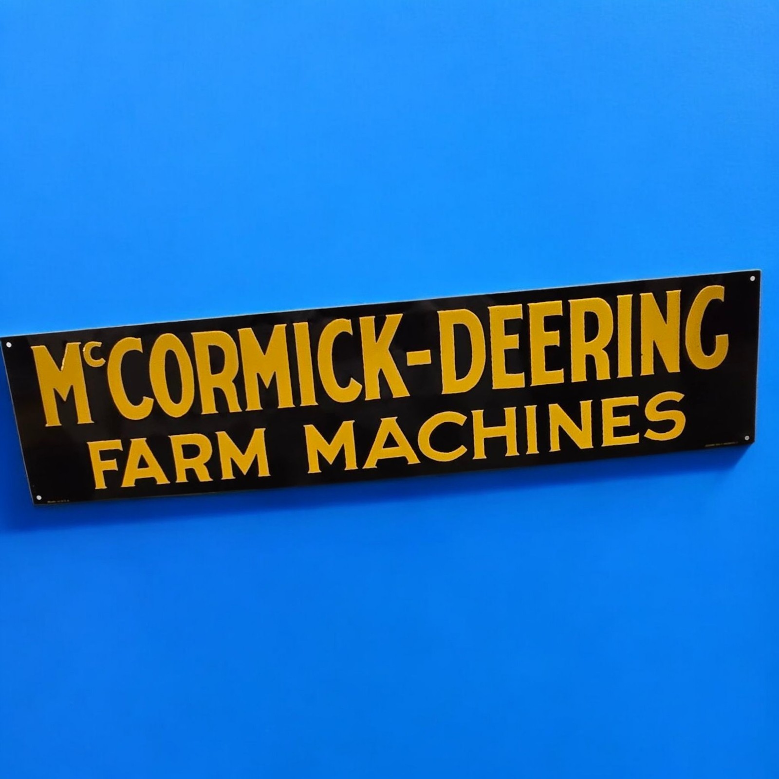 McCormick-Deering Farm Machines Vintage ’80s Tin Metal Tractor Sign 23.8″ x 5.5″