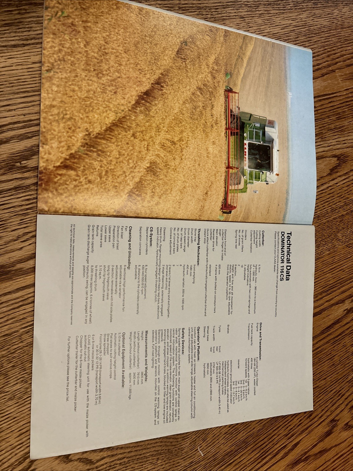 Claas Dominator 116 CS Brochure