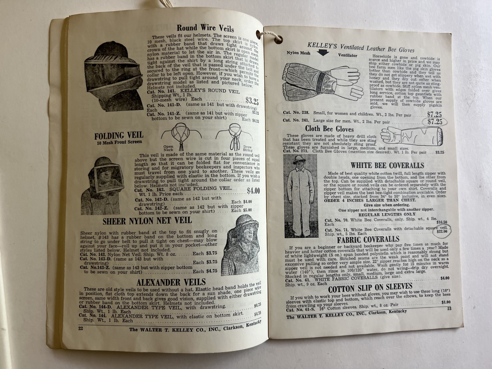1979 & 88′ Walter T. Kelley Bee Supply Catalogue w/ order form