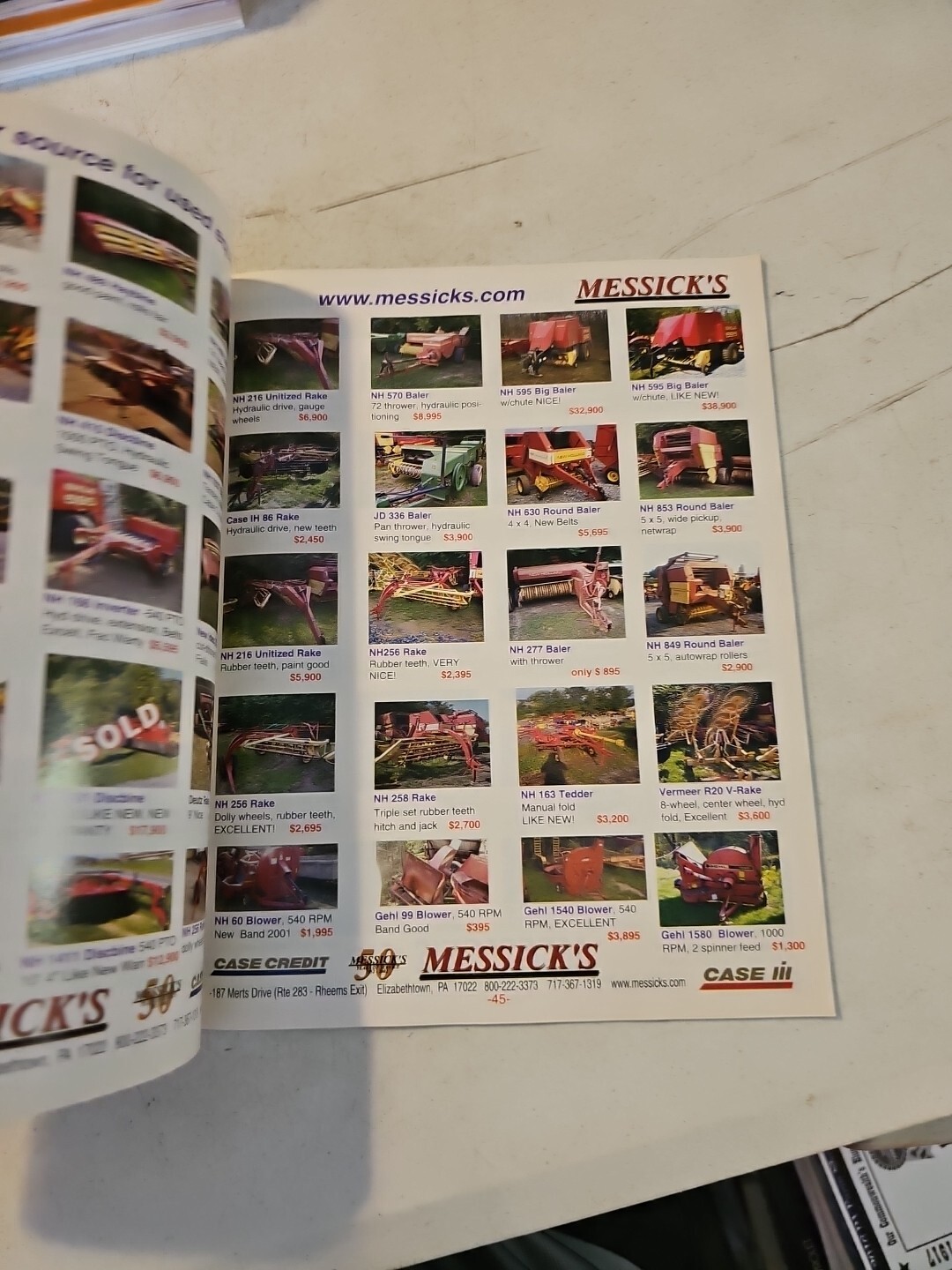 Messick’s Farm Equipment 50th Anniversary Catalog 2002. Pennsylvania
