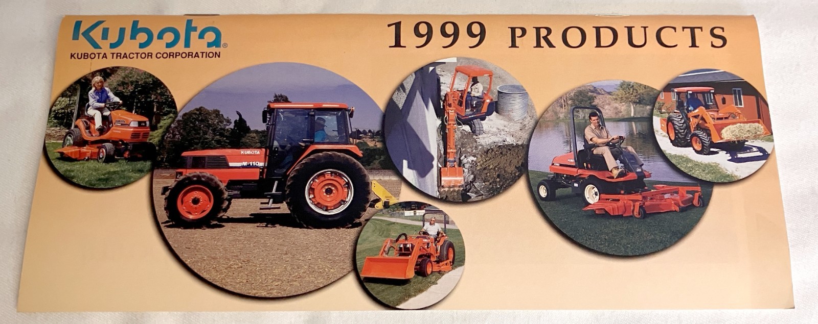 Kubota 1999 Products 48 pages Page Literature Guide 9″ x 4″ *NEW*