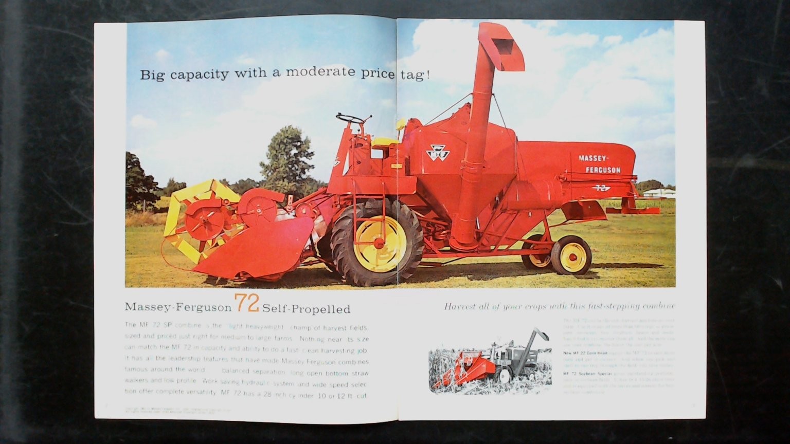 Massey-Ferguson 72 Self-Propelled Combine Brochure Vintage Agriculture