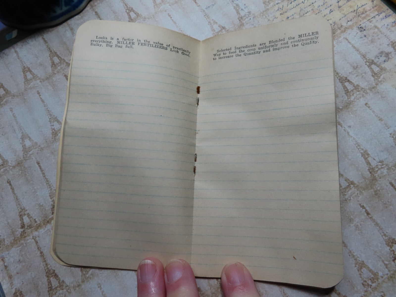 Vintage 1930/31 Advertising Notebook*MILLER’S HIGH GRADE FERTILIZER*Baltimore MD