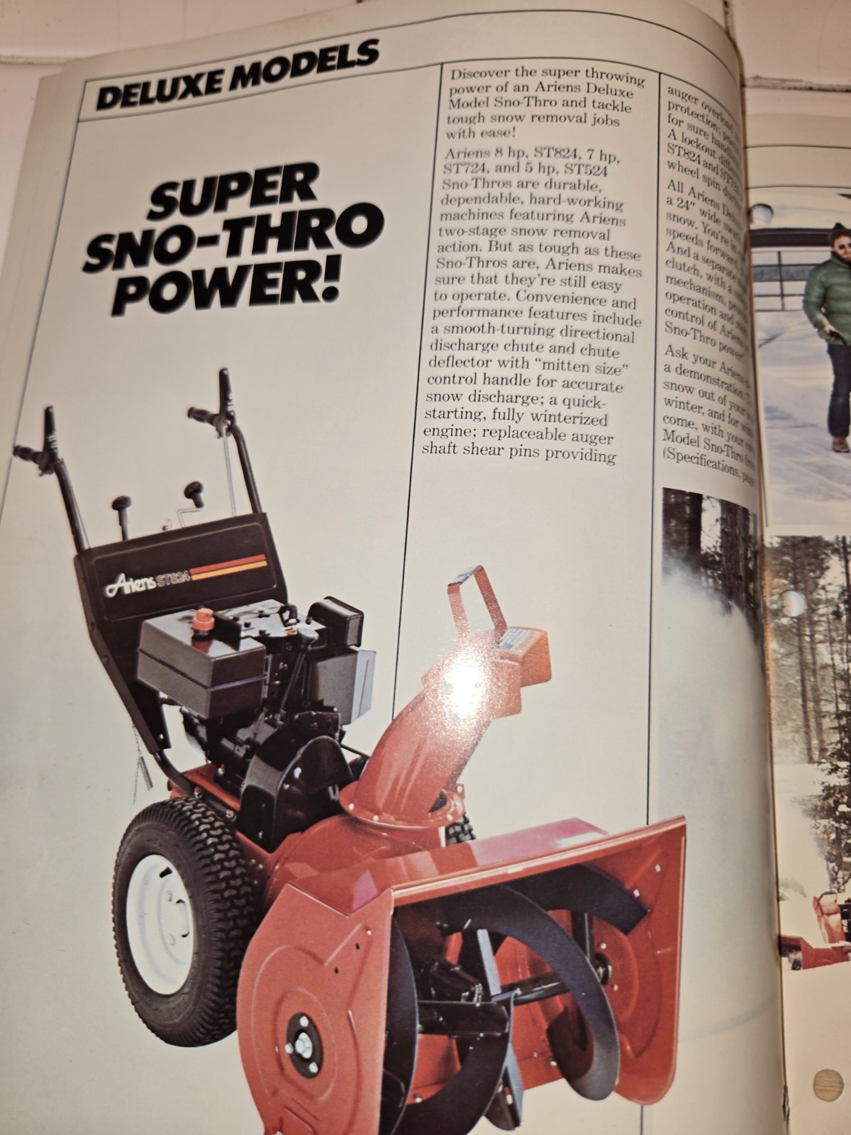2 1983 ARIENS DEALERSHIP ADVERTISING BROCHURES SNO-THRO TRACTORS & SNO-THROS