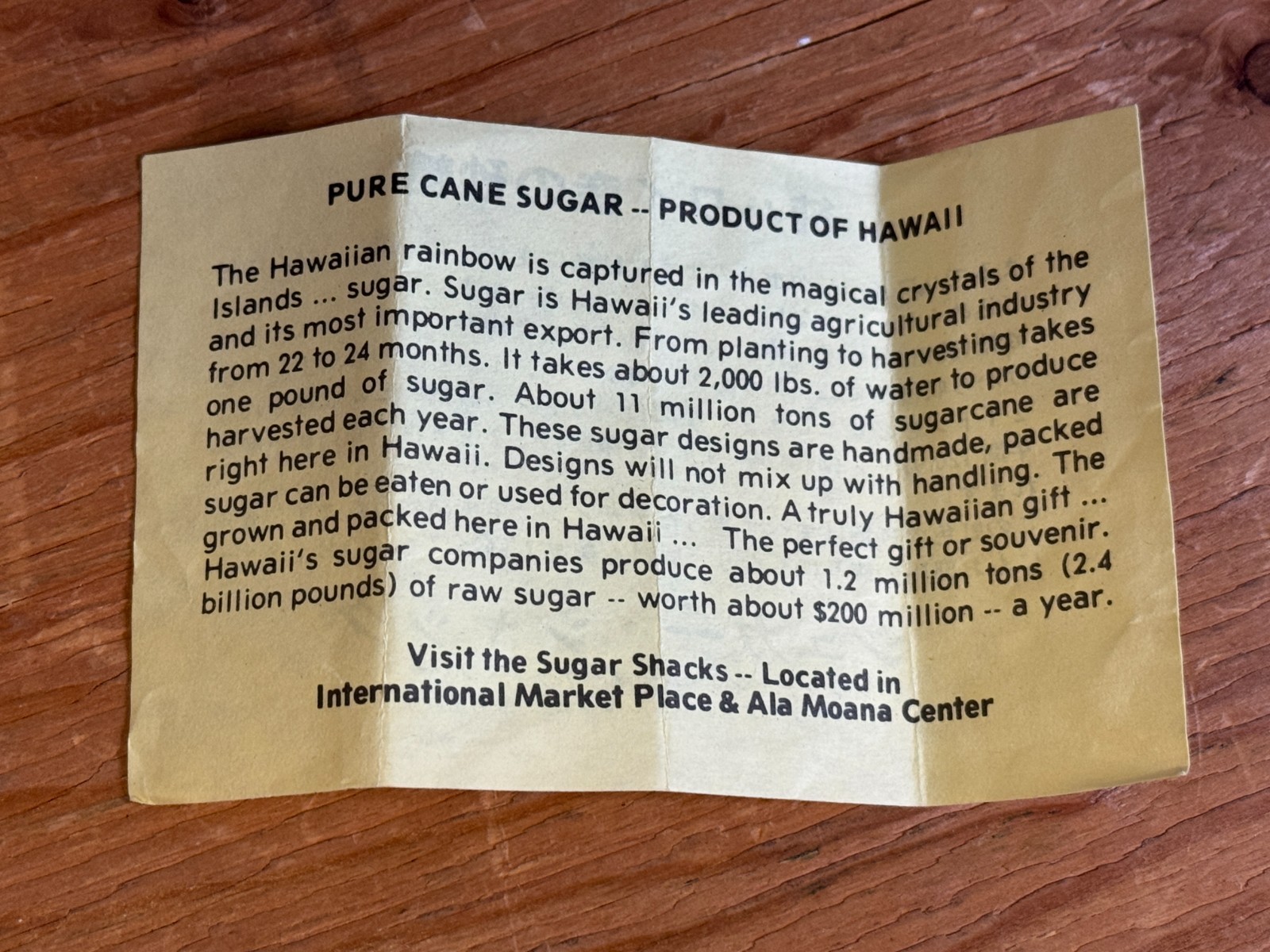 1960’s Hawaiian Sugar Cane Industry Vintage Print Advertising Pamphlet Education