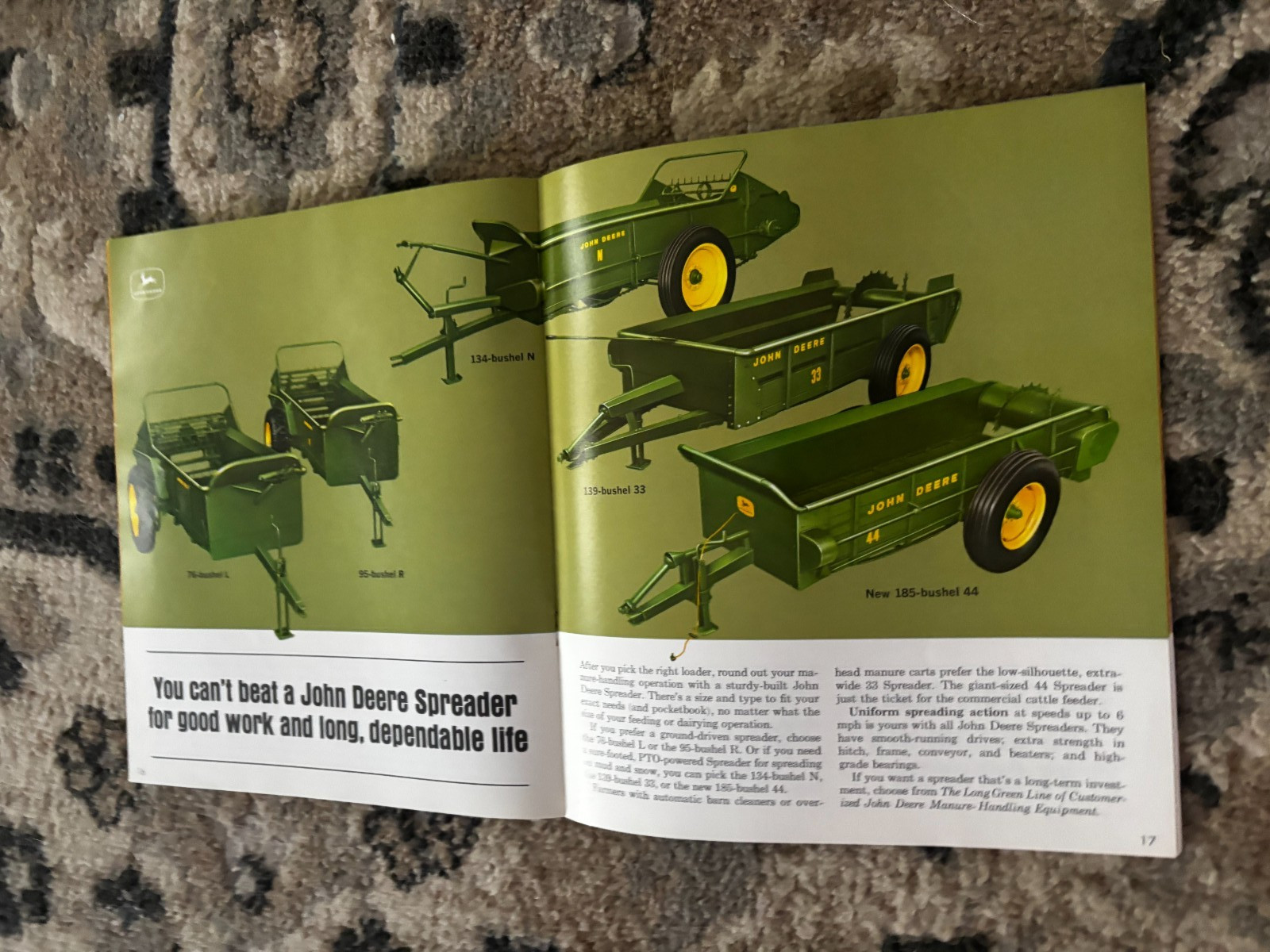 John Deere Manure Spreaders & Loaders For 1963 Brochure DCPA26