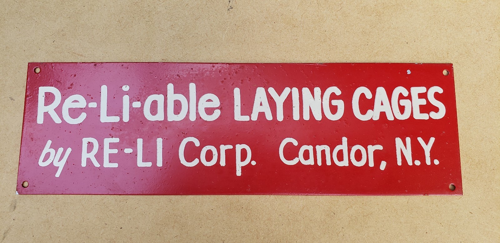 Vintage Metal Signs Candor NY Farm RE-LI Corp Advertising Farming Agriculture