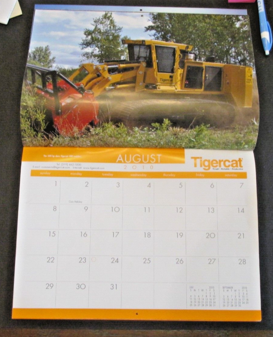 TIGERCAT Manufacturing 2010 Calendar Dealer Paris Ontario Canada Ad Brochure