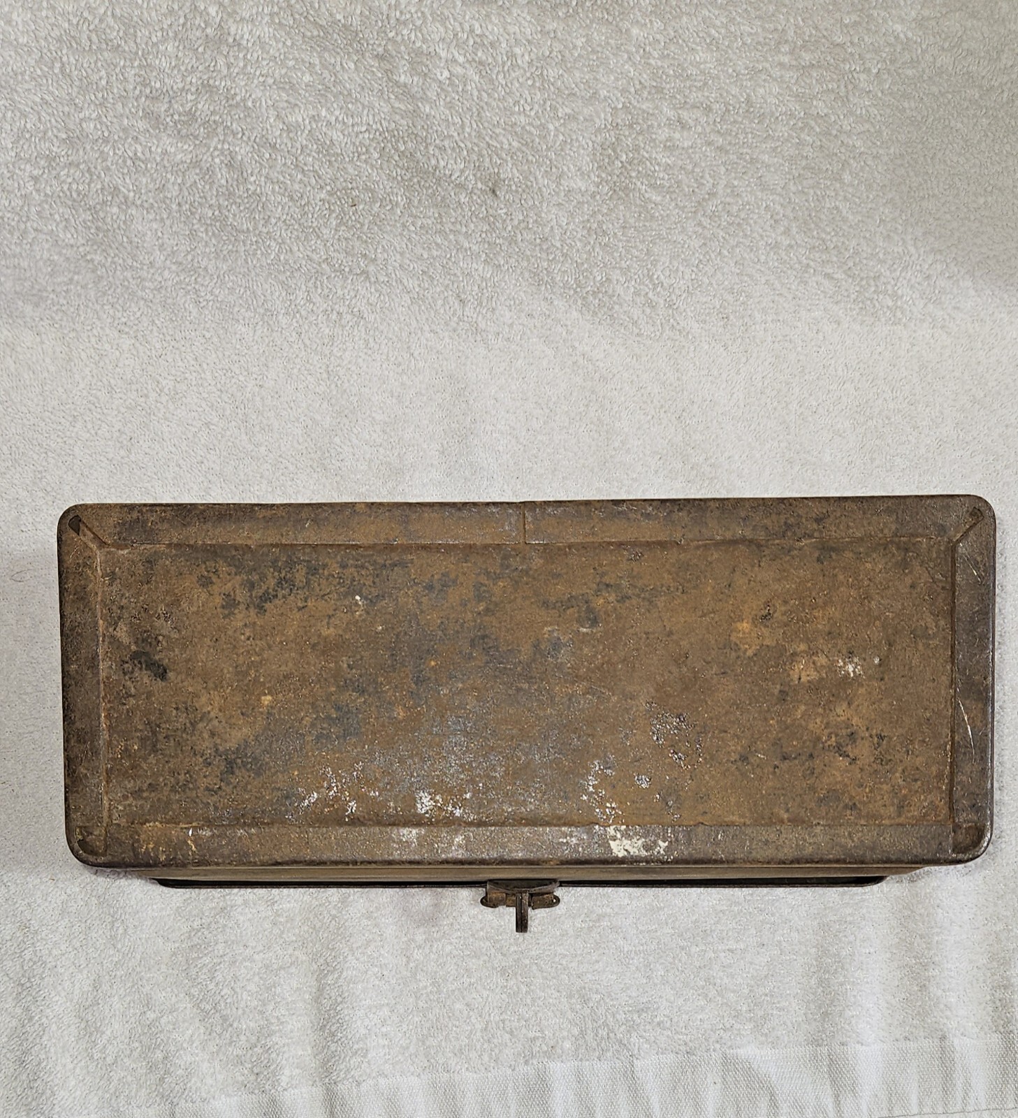 Vintage Fordson Tractor Tool Utility Box Embossed Lid Locking Clasp Early 1900’s