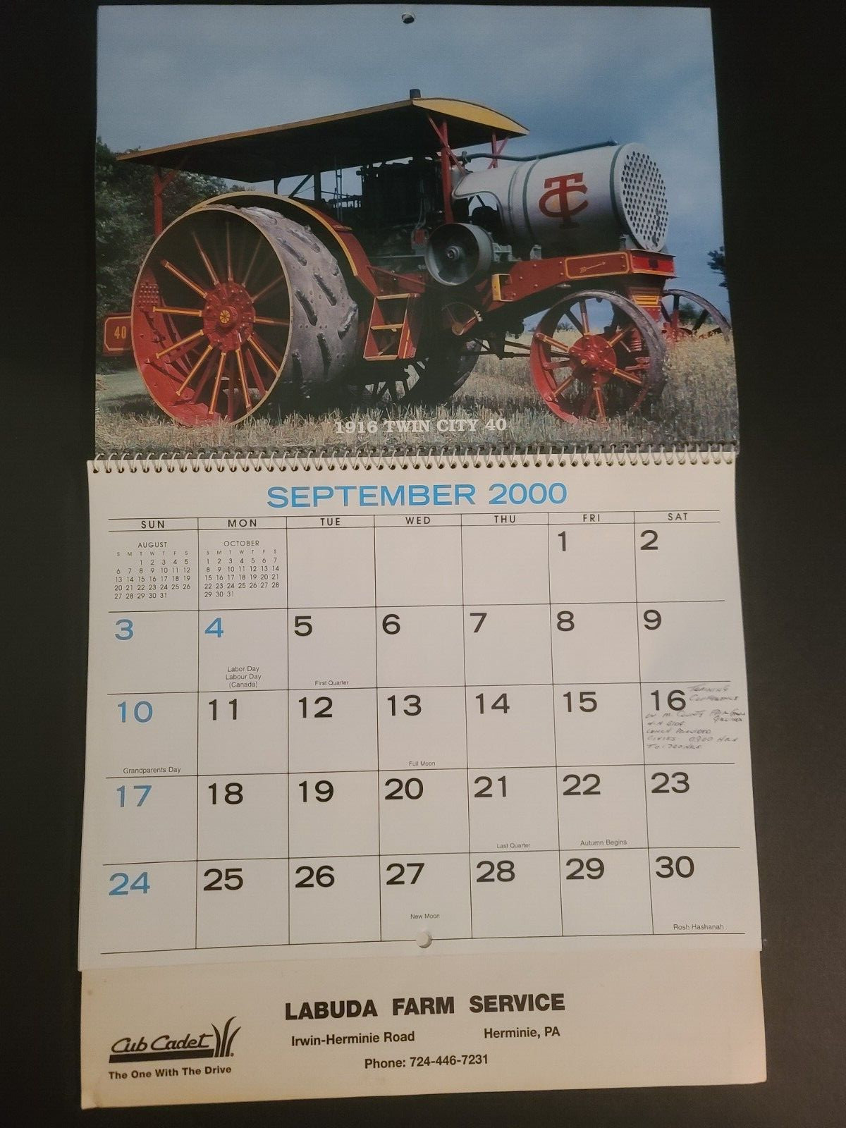 Vintage Year 2000 Labuda Farm Service Herminie Pa Classic Farm Tractors Calendar
