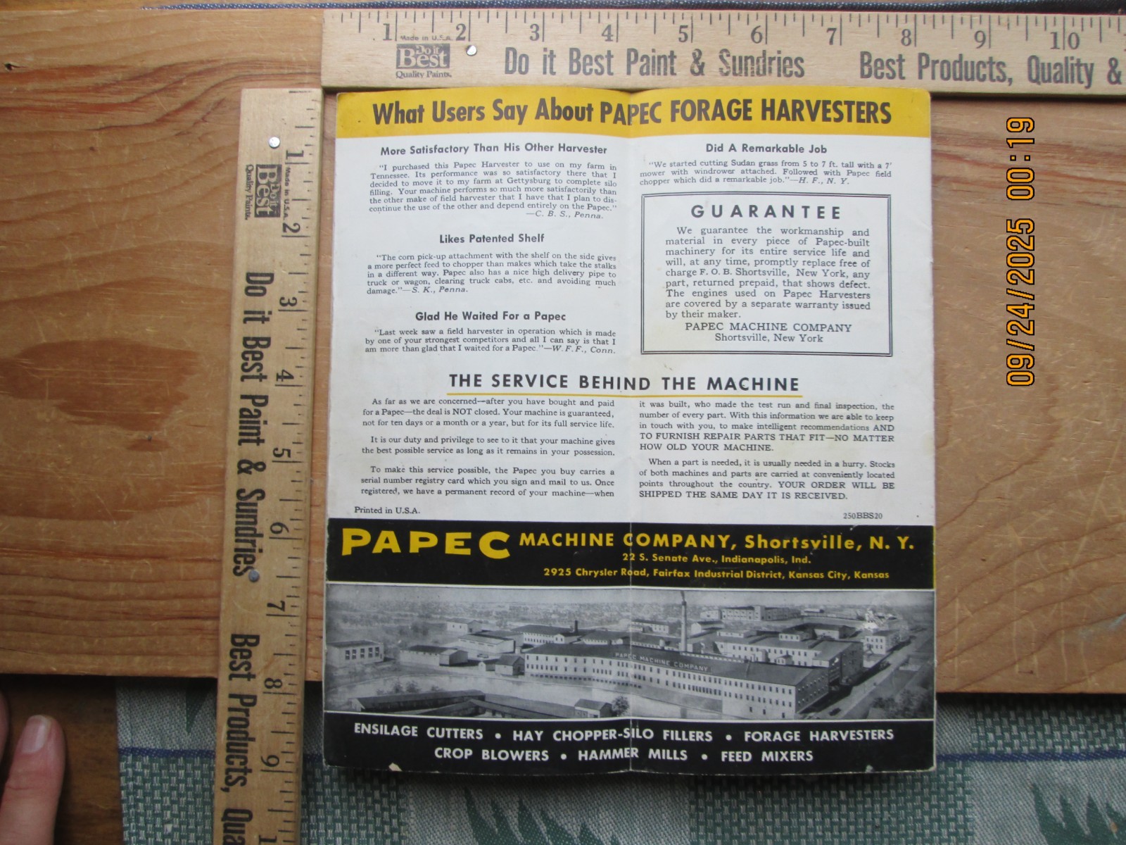 papec forage Harvesters #151D & #181 & crop blower brochure