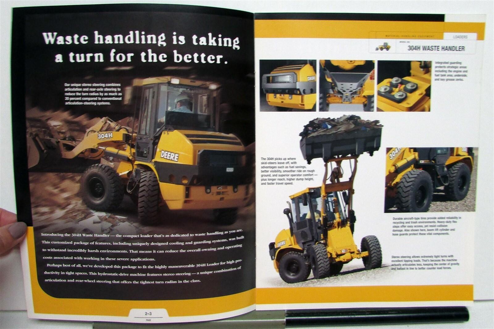 2003 John Deere 304H Waste Handler Specifications Construction Sales Brochure