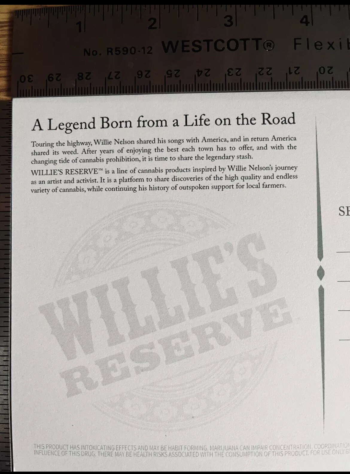 Willie’s Reserve Cannabis Merchandise – *POSTCARDS*