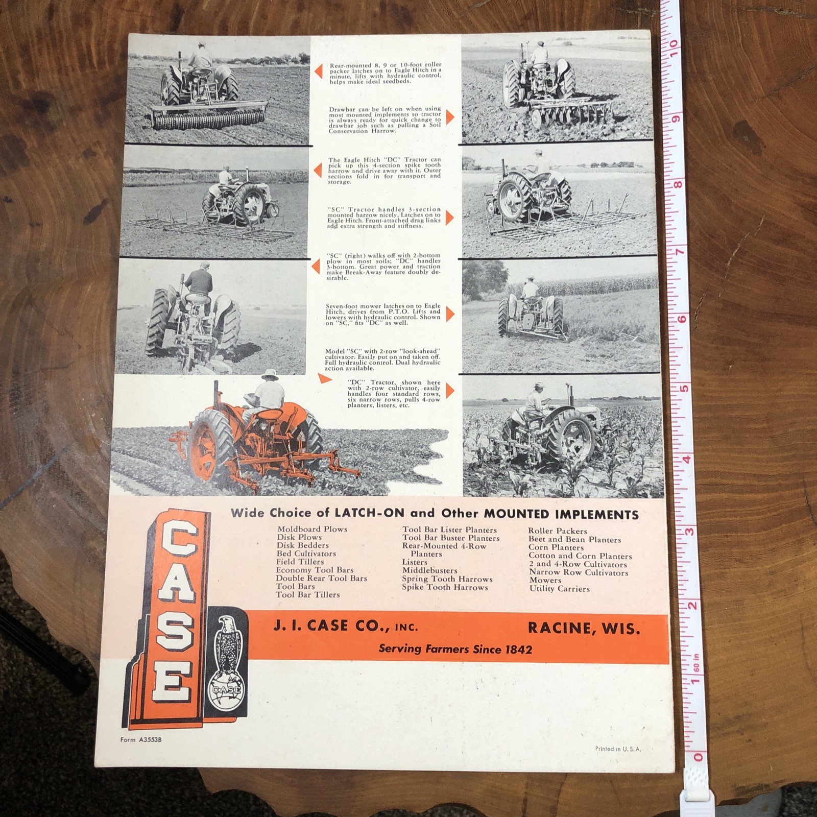Rare Vintage Case Eagle Hitch Farming Brochure Tractors 2 / 3 Plow
