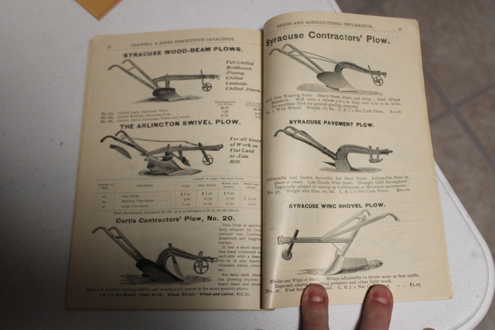 Vtg 1904 Advertising Catalog Caldwell & Jones Seeds & Agricultural Implements