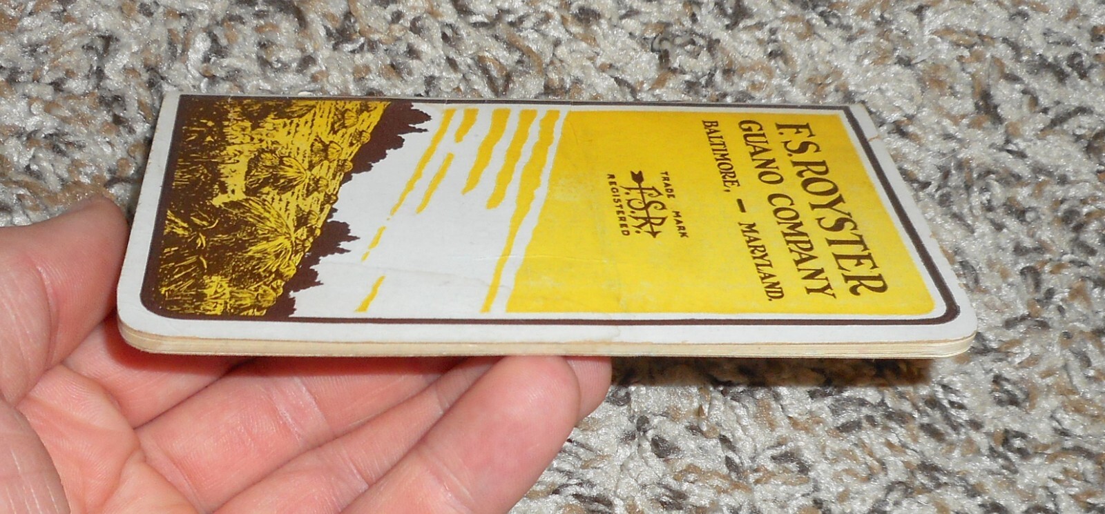 1920 Fs Royster Guano Co Baltimore MD Maryland Fertilizer Notepad Advertising