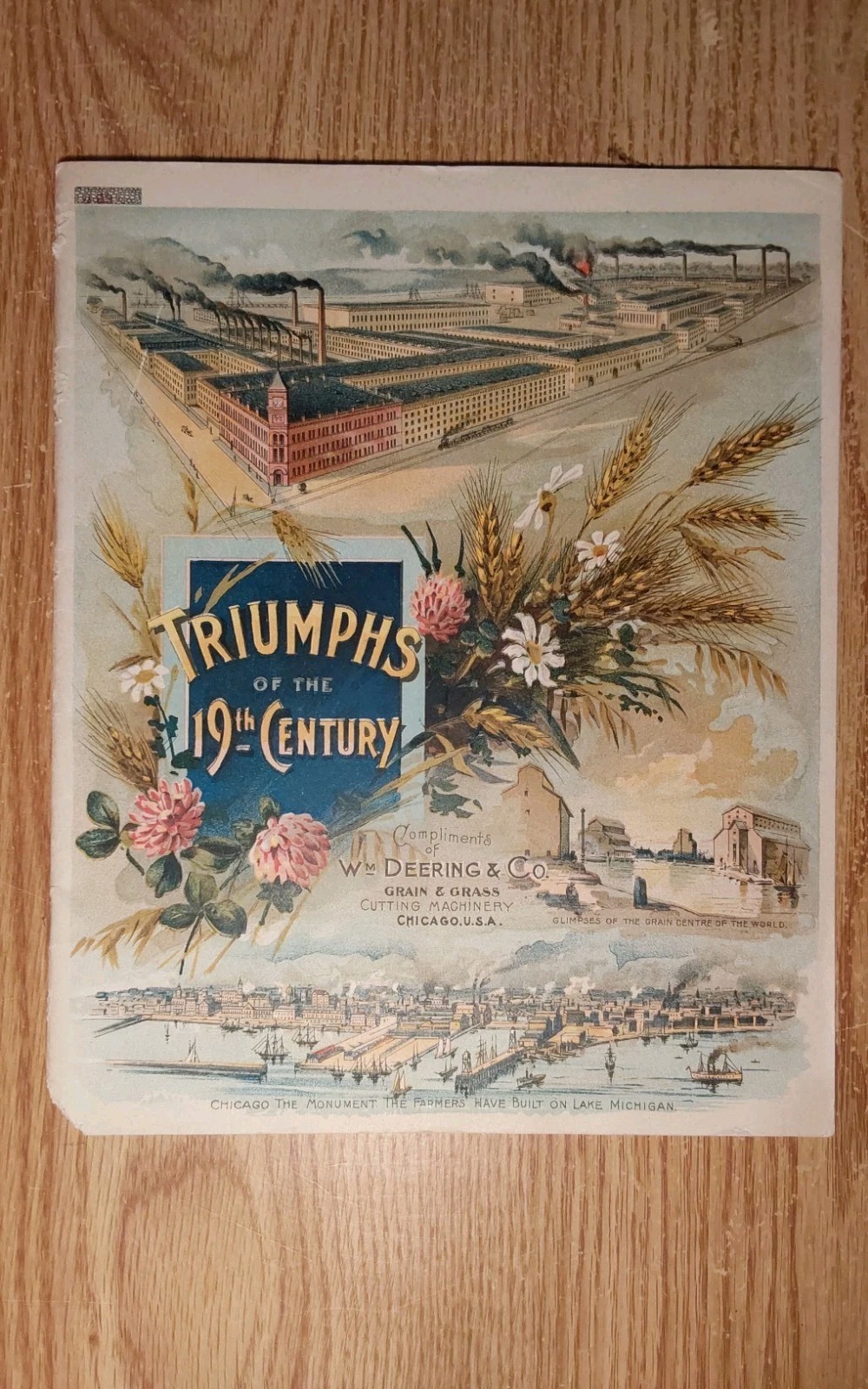 VINTAGE DEERING CO. CUTTING MACHINERY BOOKLET ”TRIUMPHS OF THE 19th CENTURY”