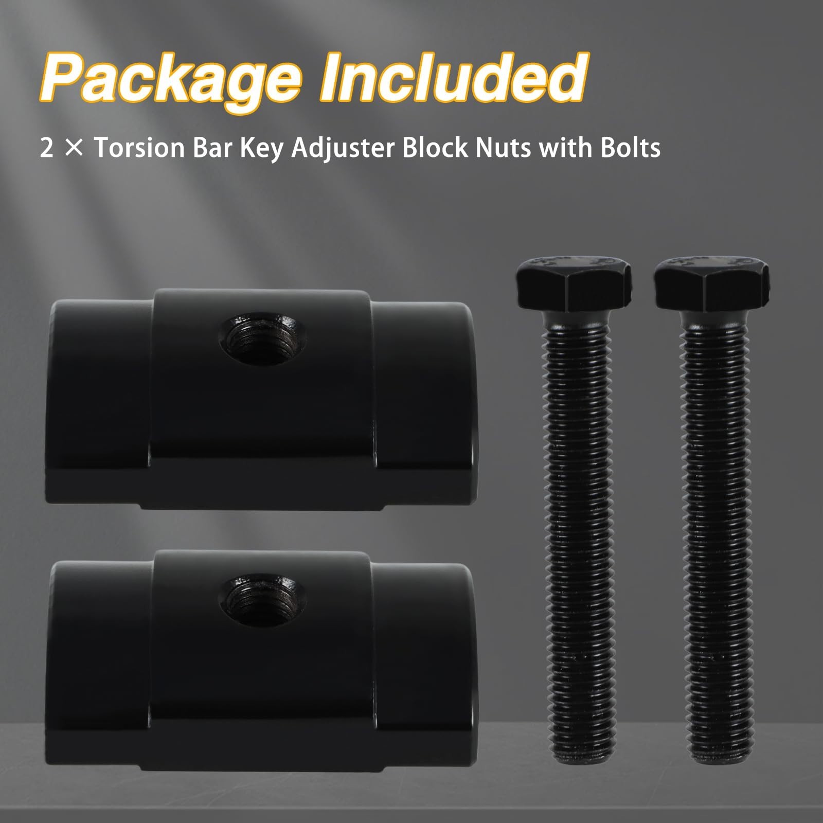 2PCS Torsion Bar Key Adjuster Block Nuts & Bolts for Silverado Sierra 2500HD 350