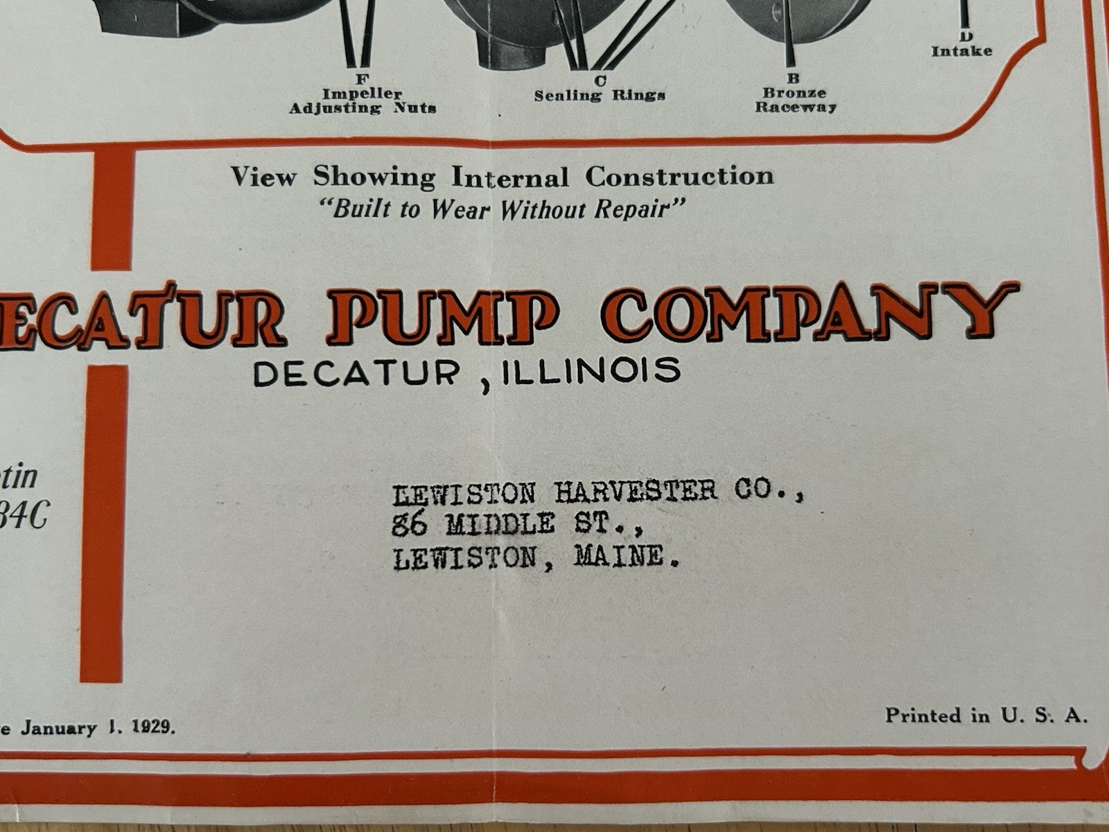 1929 Decatur Pump Company Catalog No 84C