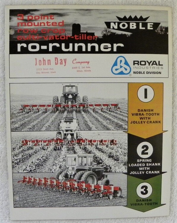Vintage Noble Cultivator-Tiller Farm Equipment Color Dealer Advertising