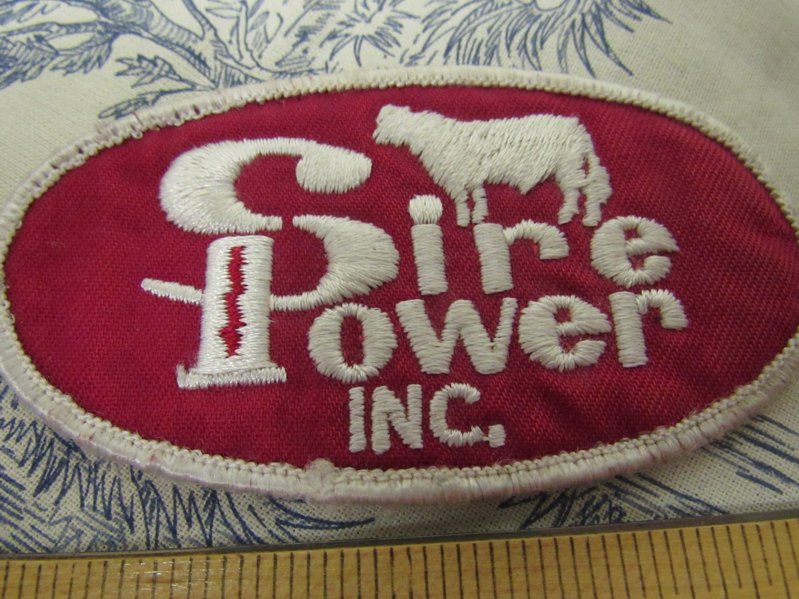 Vtg. “Sire Power Inc.” (Cattle Breeding) Employee Embroidered Patch