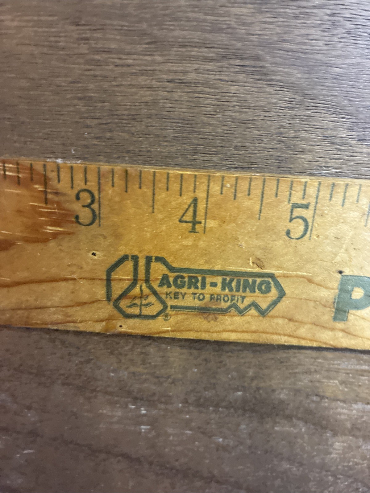 Vintage Advertising Wood Yardstick Agri-King Put It In The Puffer…Not The Gutter