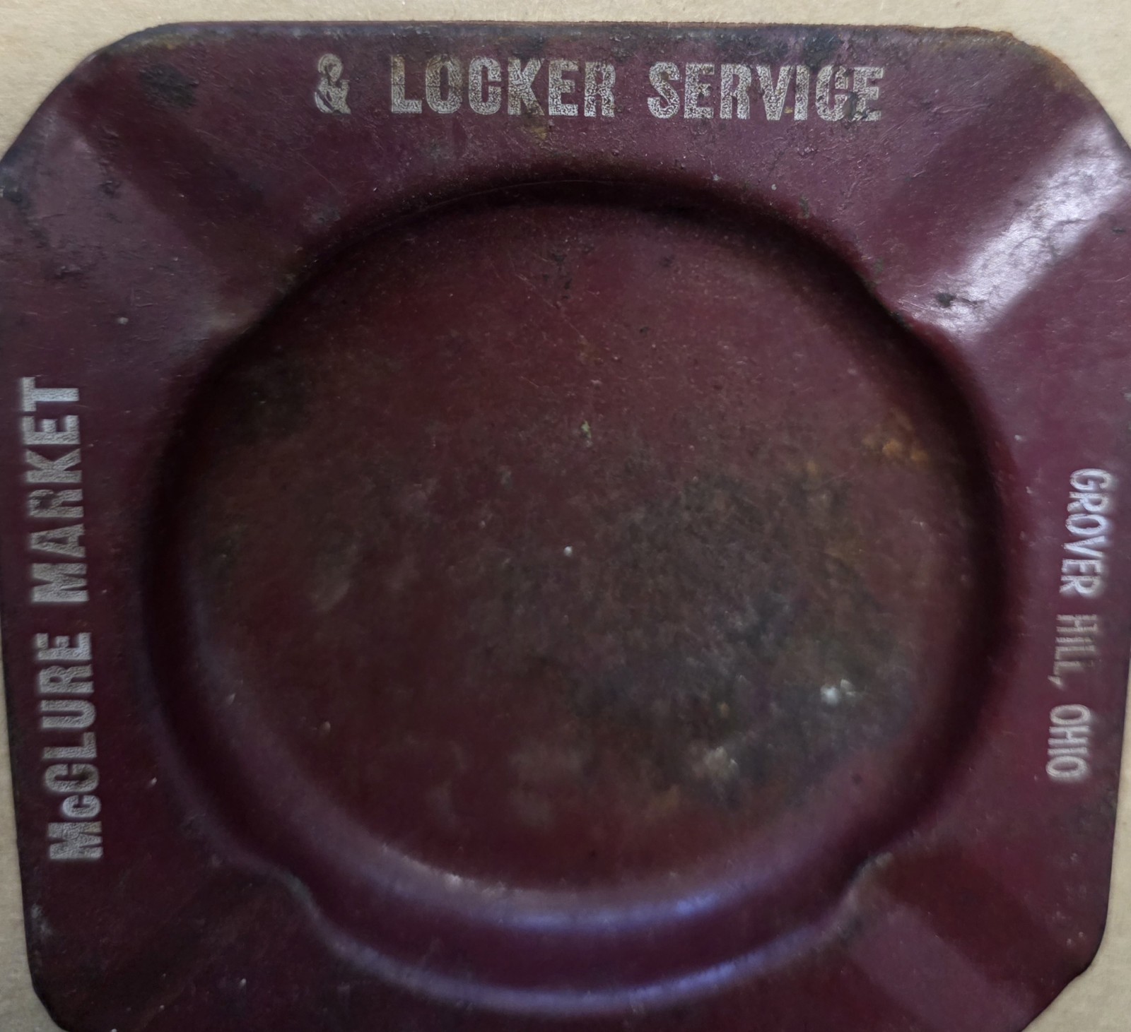 McClure Market Farms Grover Hill, Ohio VTG FARMING Ashtray Fort Wayne Indiana