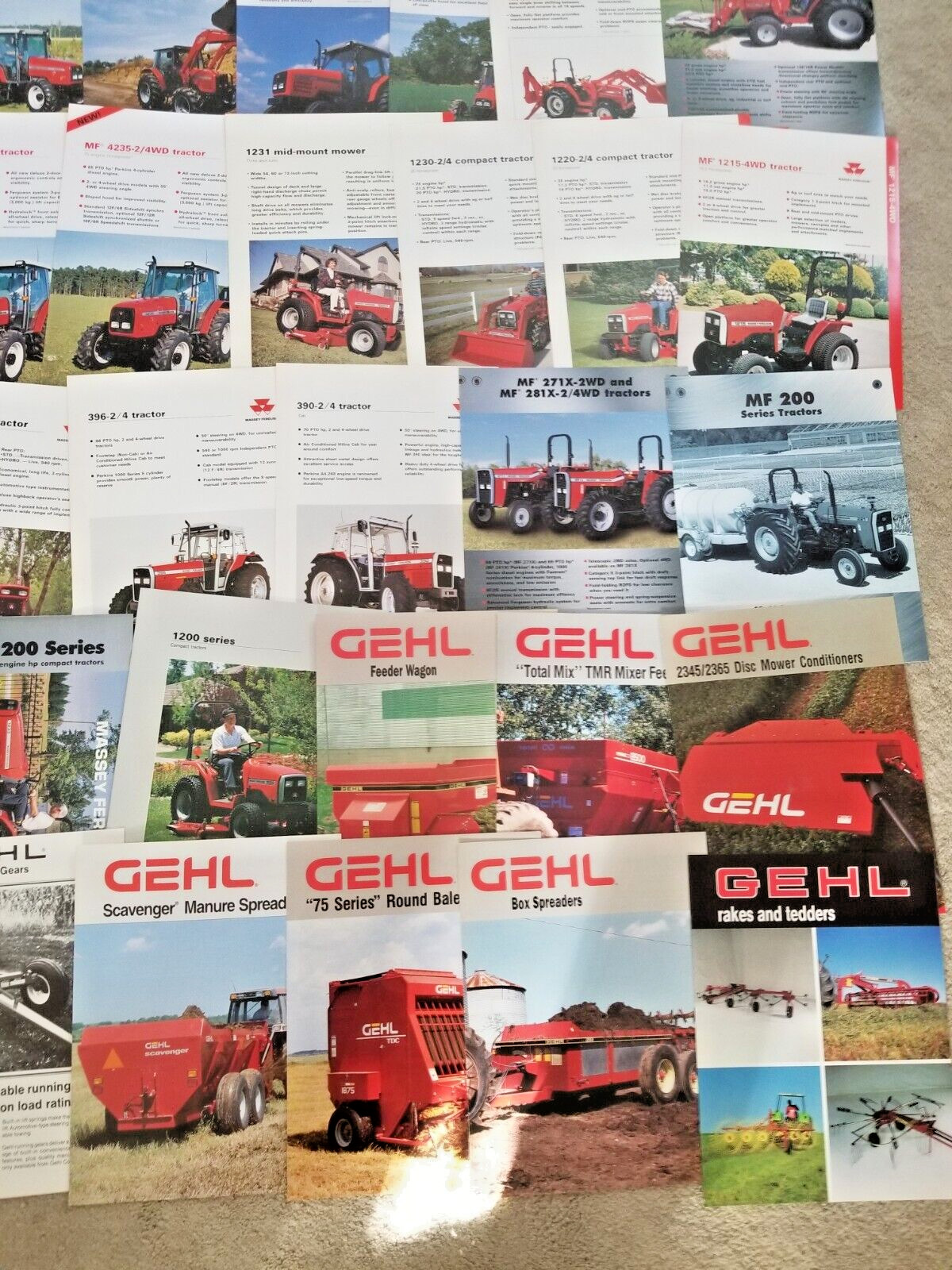 10 Pounds Of Tractor and Implement Brochures/Spec Sheets – 150+ 1980’s and Up