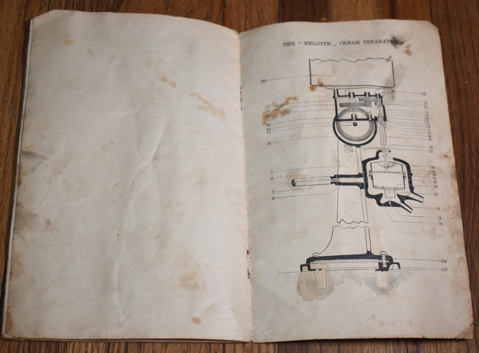Vintage Melotte Cream Seperator Working Instructions Manual Book