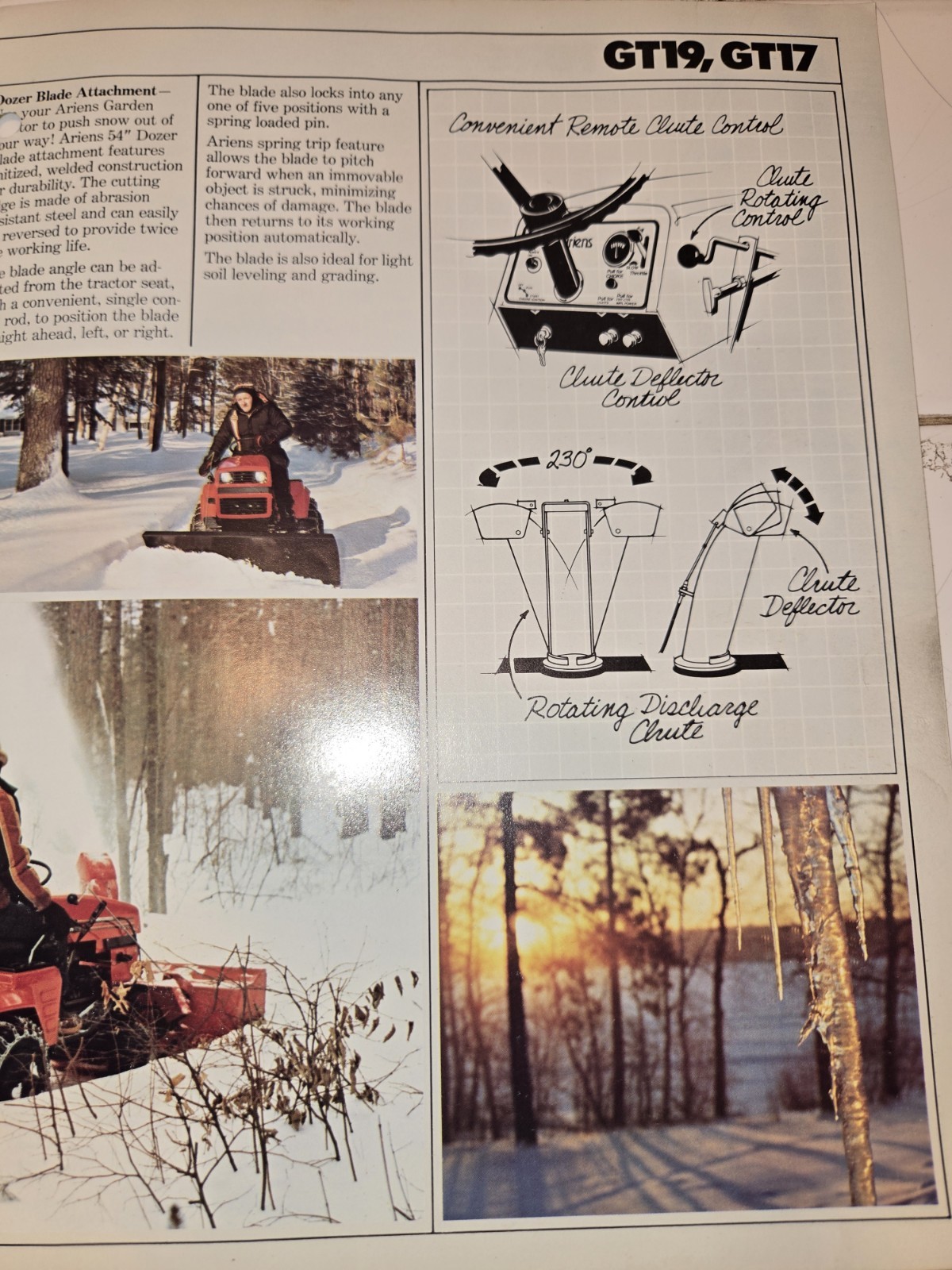 2 1983 ARIENS DEALERSHIP ADVERTISING BROCHURES SNO-THRO TRACTORS & SNO-THROS