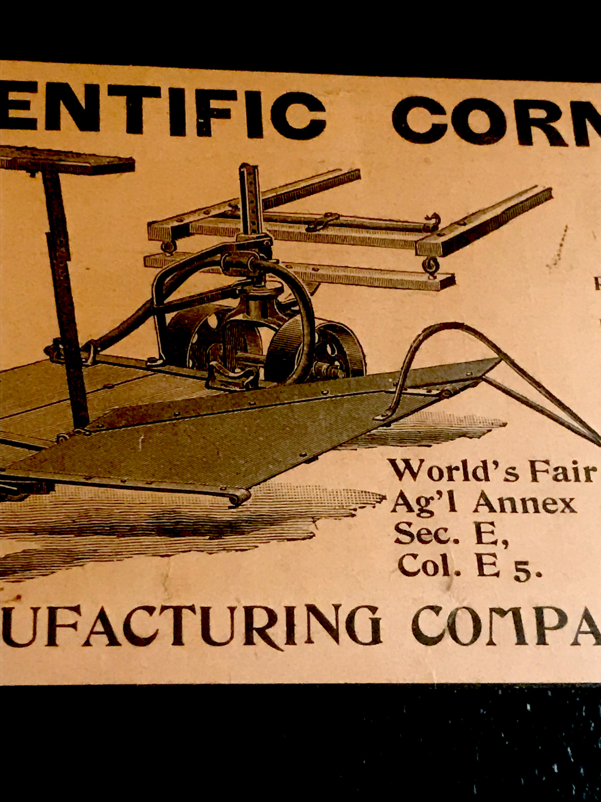 1893 Foos Corn Harvester Farm Engraving Advertising – Springfield – Ohio