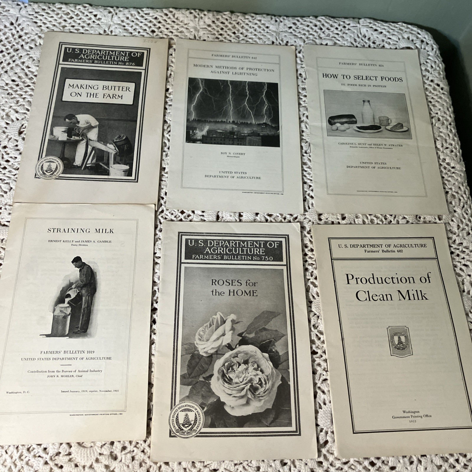 Department of Agriculture Antique 1919 & 20’s Bulletin’s Pamphlet’s Lot 6-B