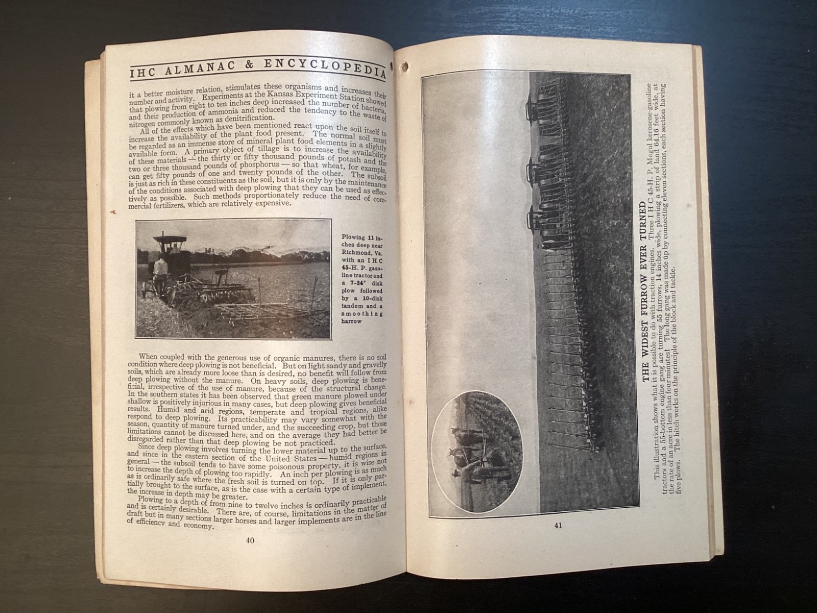1913 INTERNATIONAL HARVESTER Lines Farmer’s ALMANAC and Encyclopedia