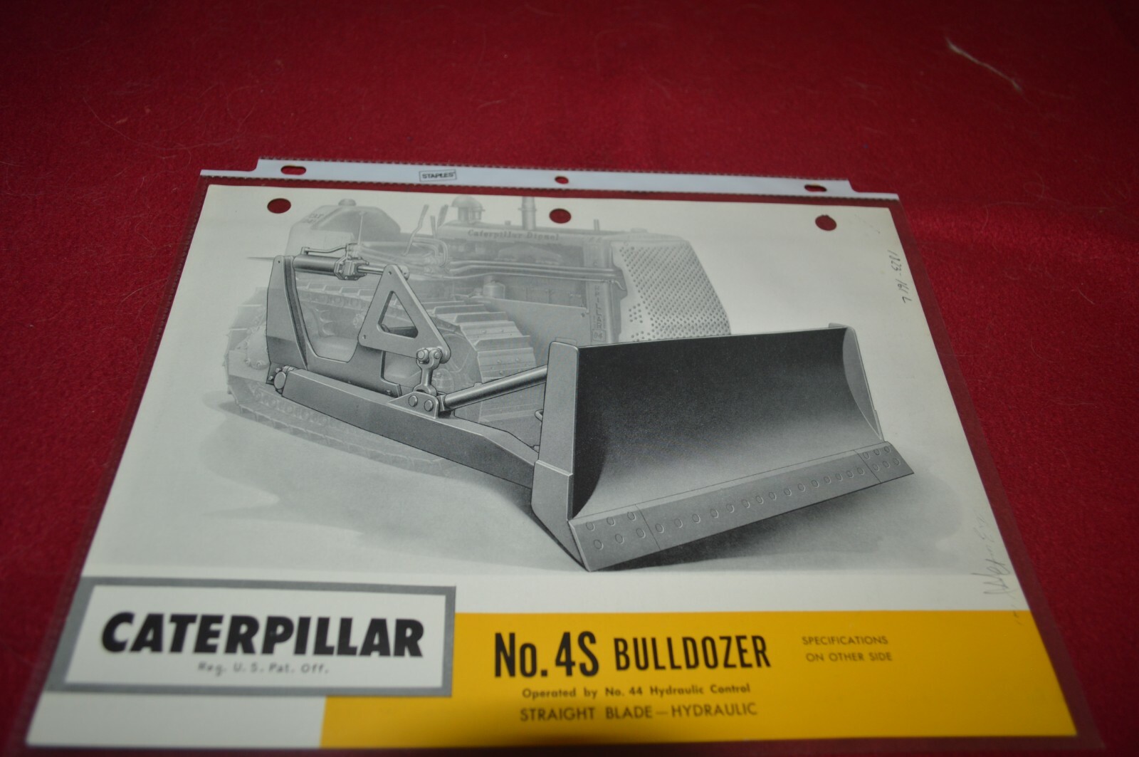 Caterpillar 4S Bulldozers For 1953 Dealer’s Brochure AMIL16