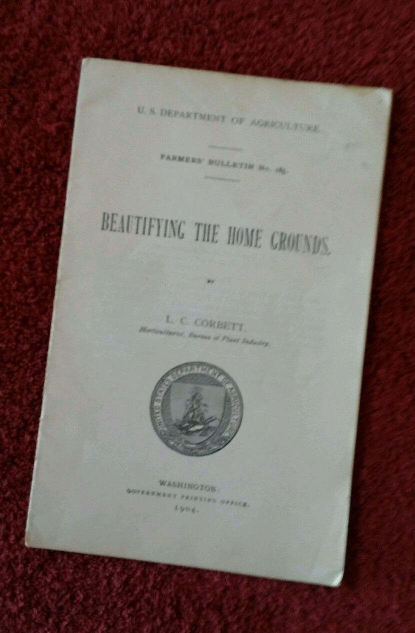 U.S. Department of Ag Vintage 1904 Farmers’ Bulletin #185 Beautify Home Grounds