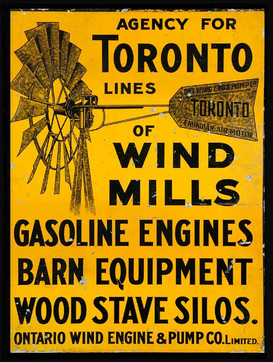 TORONTO LINES FARMING BARN SILOS 16″ HEAVY DUTY USA MADE METAL ADVERTISING SIGN