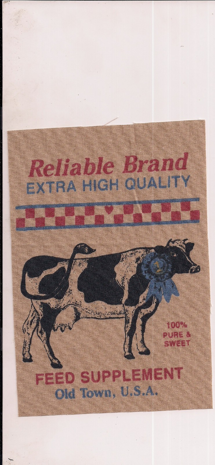 Farming Group of 6 Colorful Cotton Ad Patches