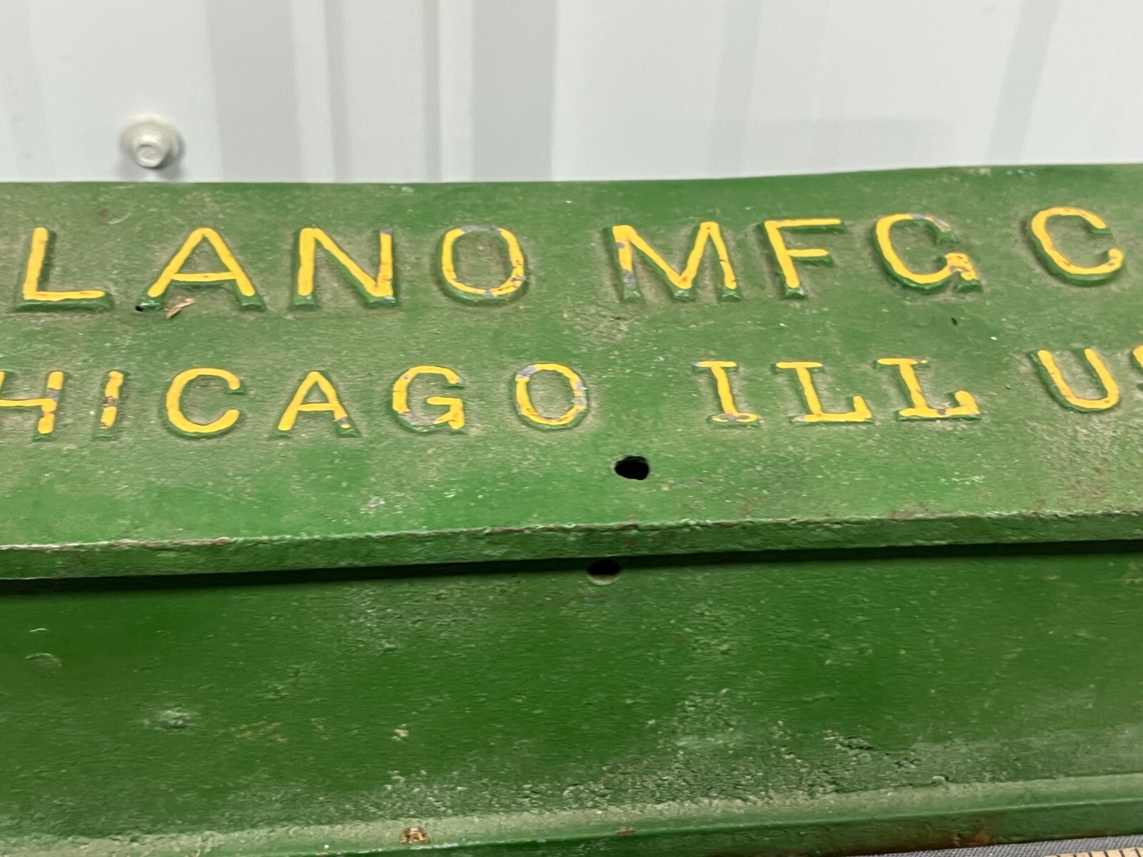 Vintage PLANO Mfg Cast Iron TOOLBOX Old Original Chicago IHC