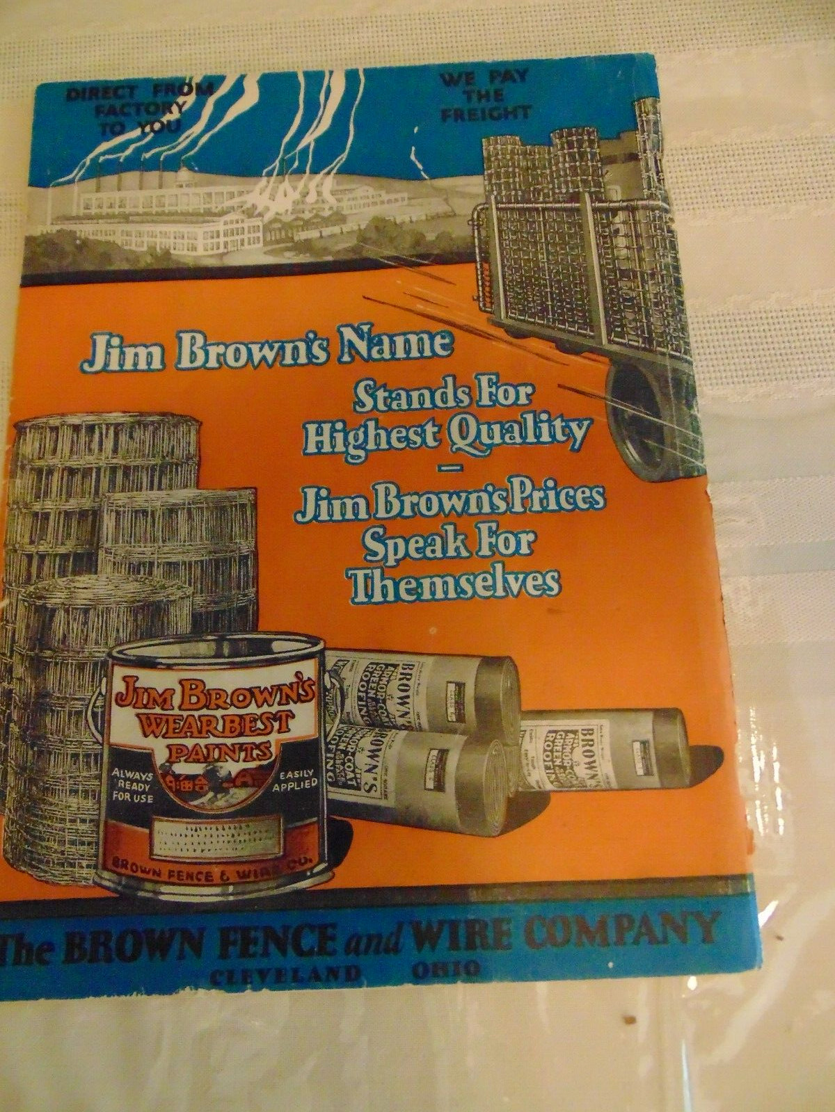 Here’s Jim Brown Catalog- 1922 Summer & Fall- Fencing/Gates/Roofing/Paint