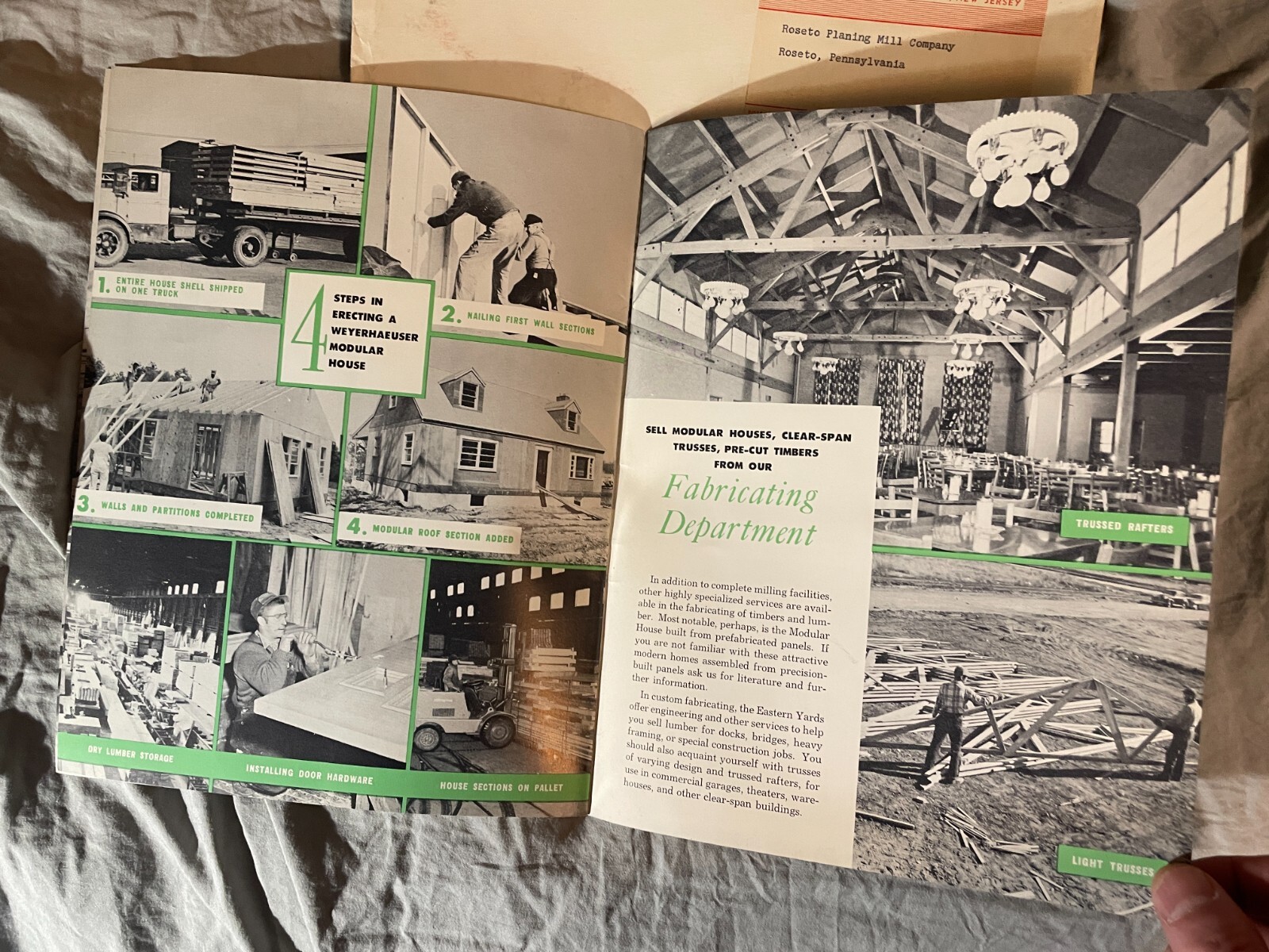 1950’s Weyerhaeuser Eastern Distributing Yards Brochure Pamphlet Lumber Vintage