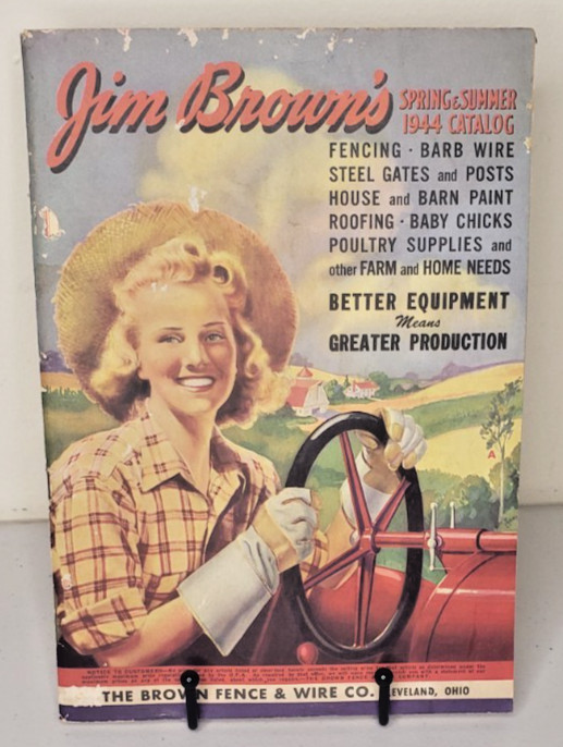 (2) Jim Brown’s Fence And Farm Supply Catalogs Cleveland OH 1944 & 1945