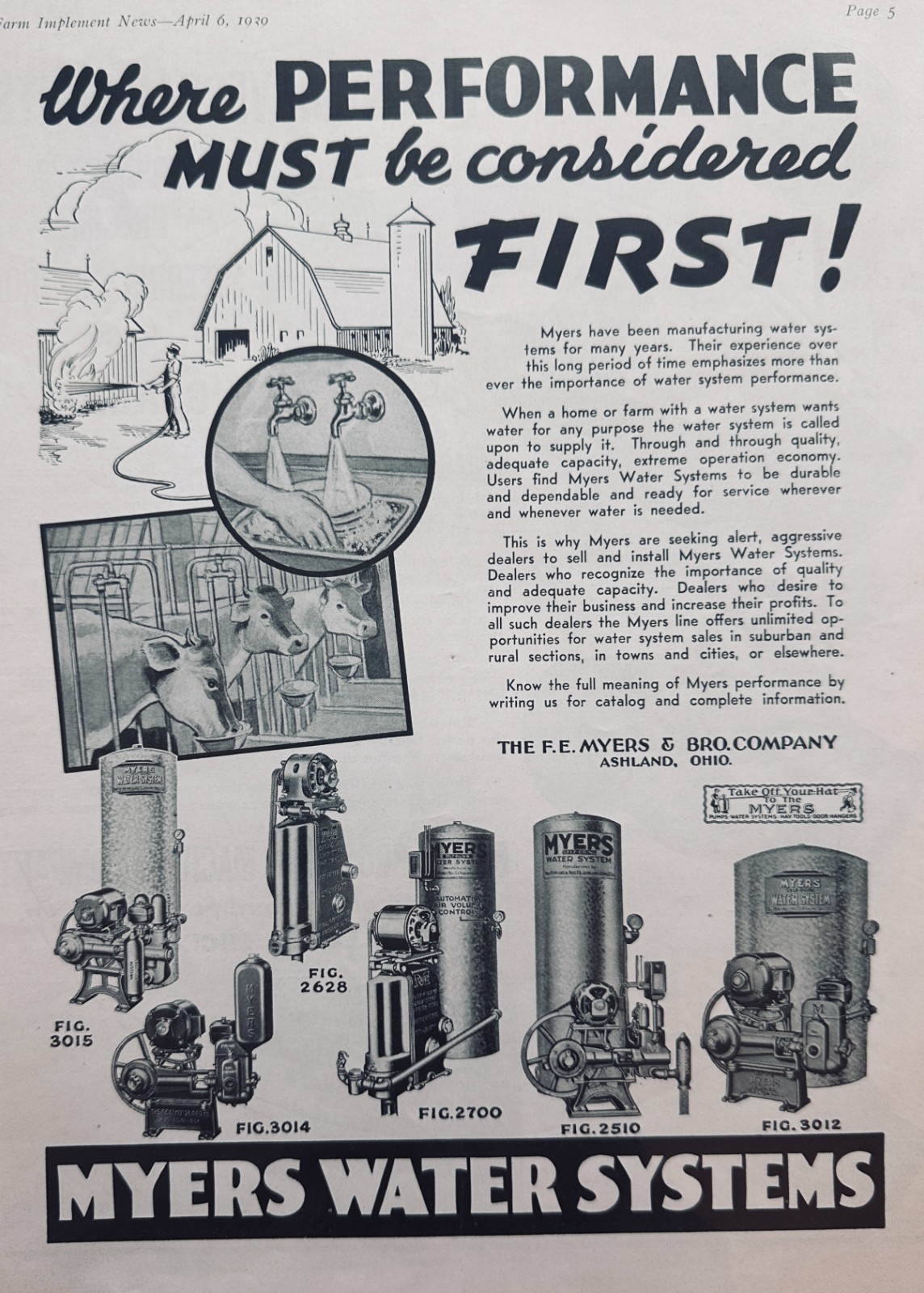 Lot of (3) Early Myer’s Water Pump And Sprayer Farm Equipment Ads (#5062)