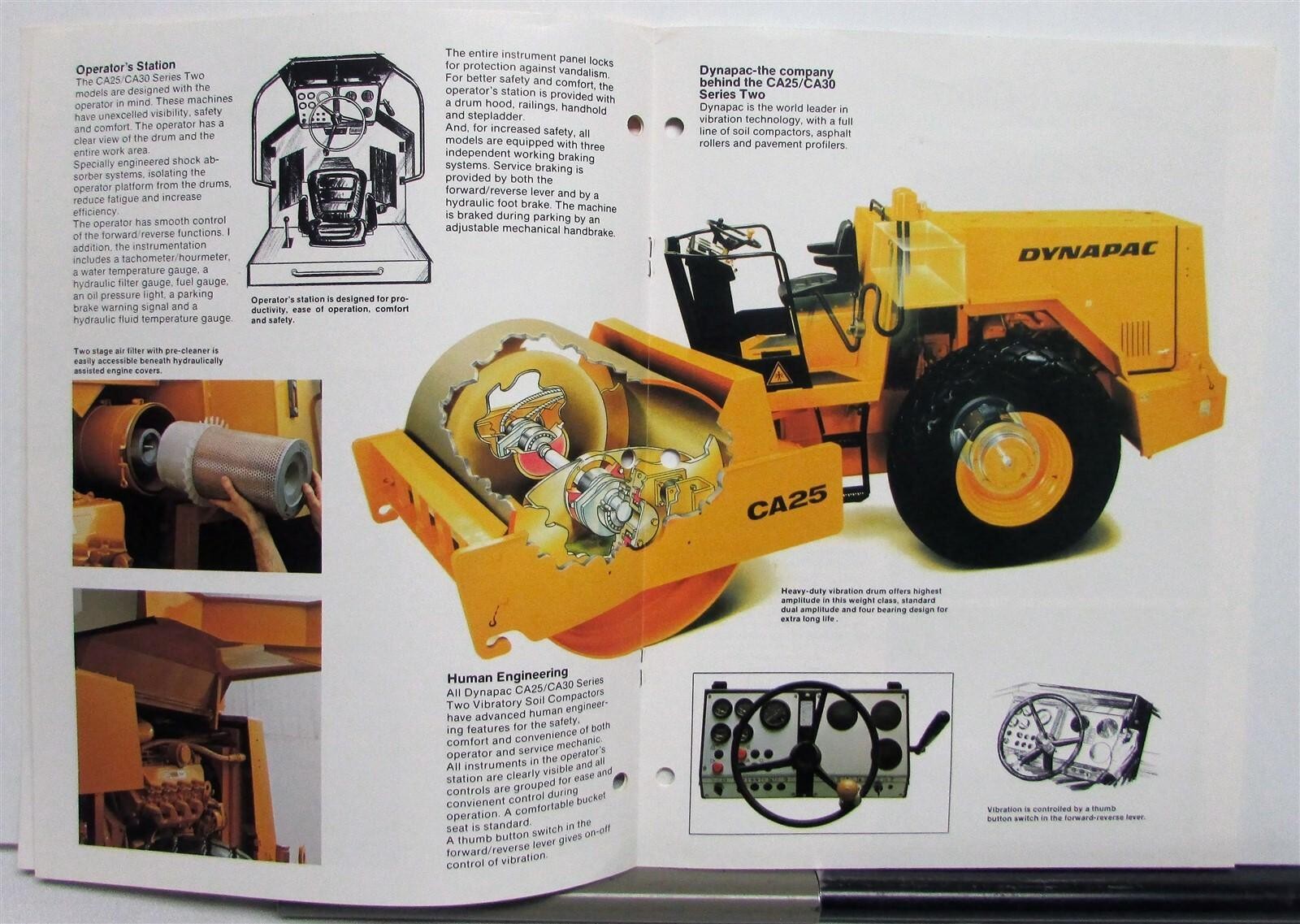 1986 Dynapac CA25 30 Series 2Vibratory Soil Compactor Spec Construction Brochure