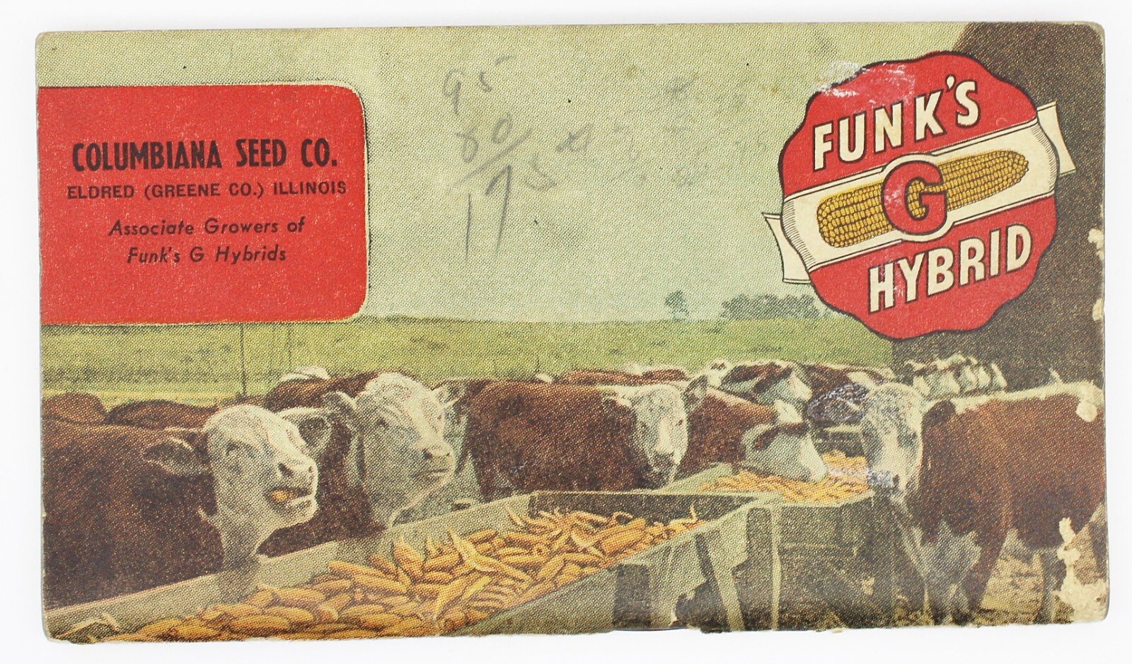 Vintage 1943 FUNK’S HYBRID Columbiana’s Corn Data Notebook